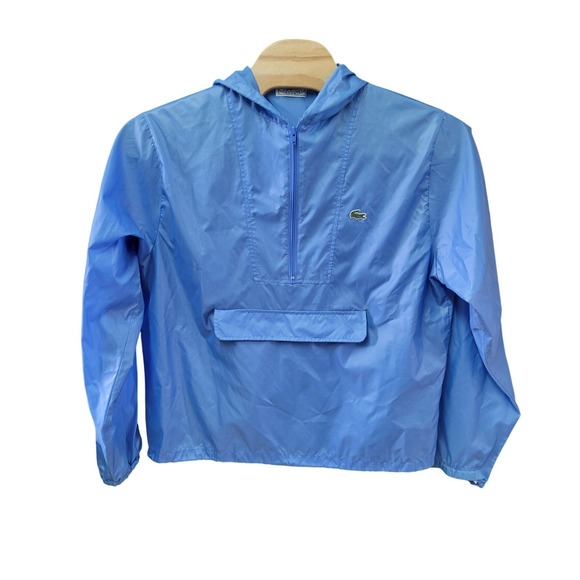 Vintage IZOD Lacoste Windbreaker Pullover Jacket Light Blue Size L - Picture 2 of 7